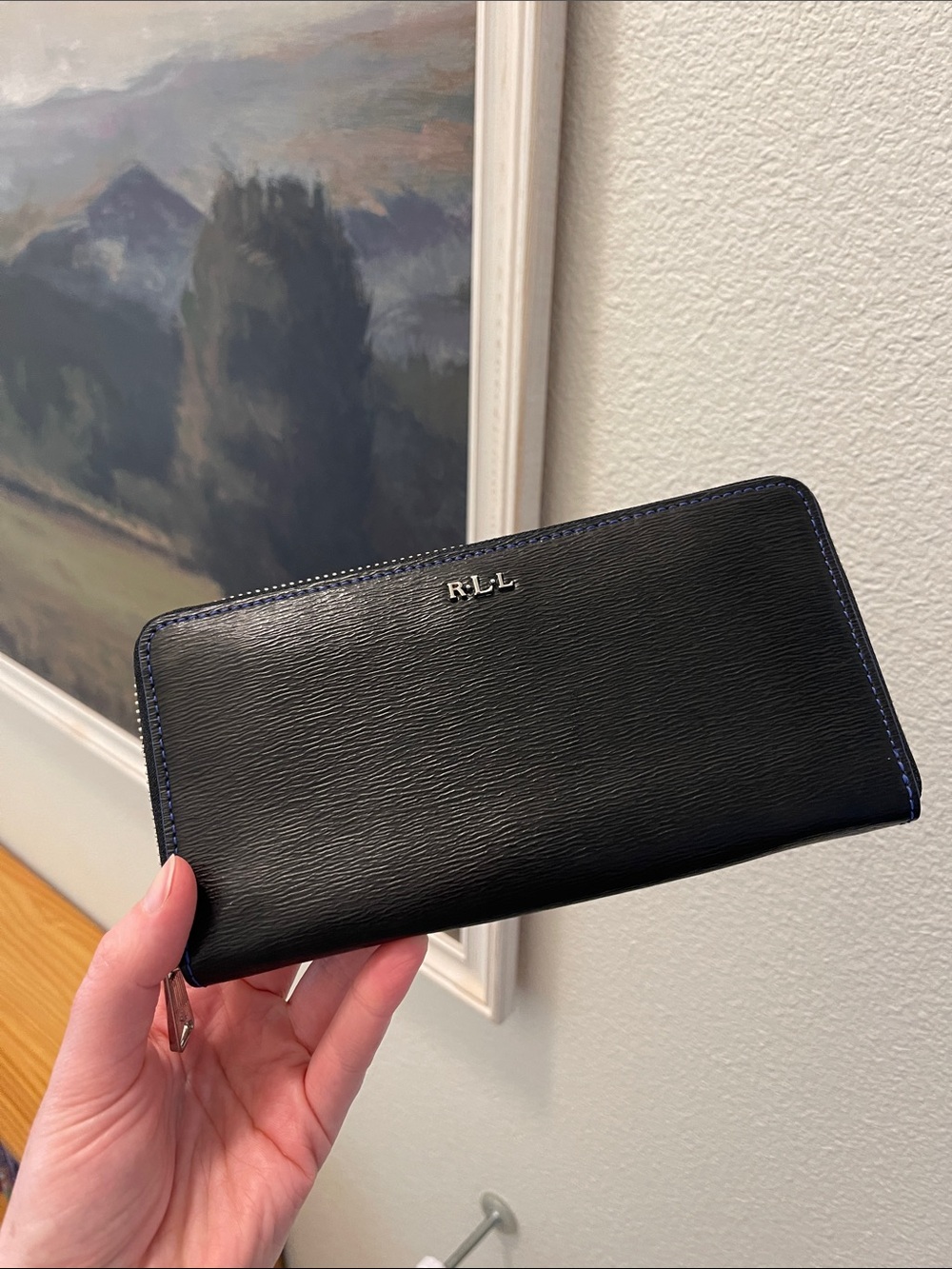 Lauren Ralph Lauren Black Zip Wallet